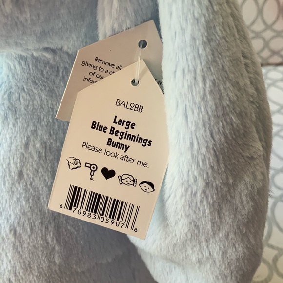 Jellycat Baby London Blue Beginnings Bunny Rattle - Picture 4 of 4